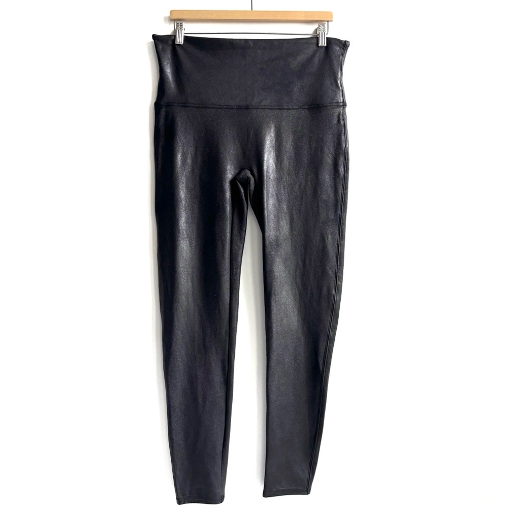 Spanx Faux Leather High Rise Leggings Black Size Medium